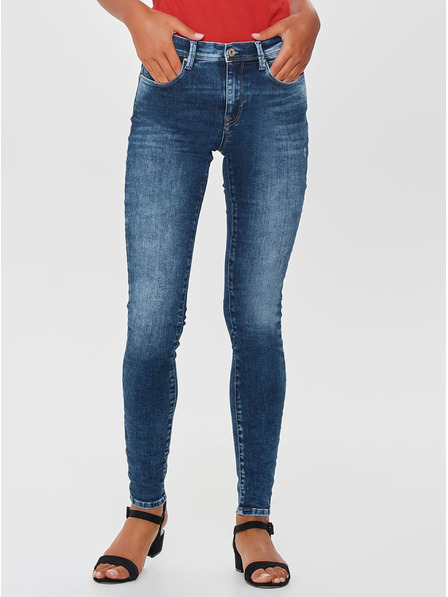 ONLY Blugi albaștri skinny fit cu efect rupt ONLY