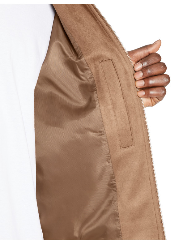 Celio Jufaster jachetă din piele de căprioară faux