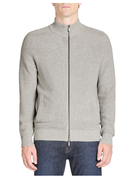 Celio Cardigan bărbătesc gri cu fermoar Celio Jeshintano