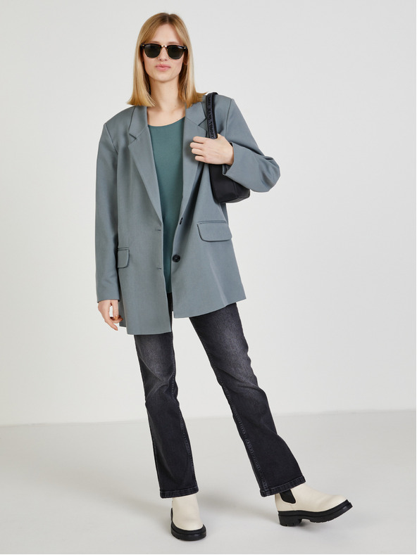 ONLY Bluză verde cu fermoar în spate ONLY Vic