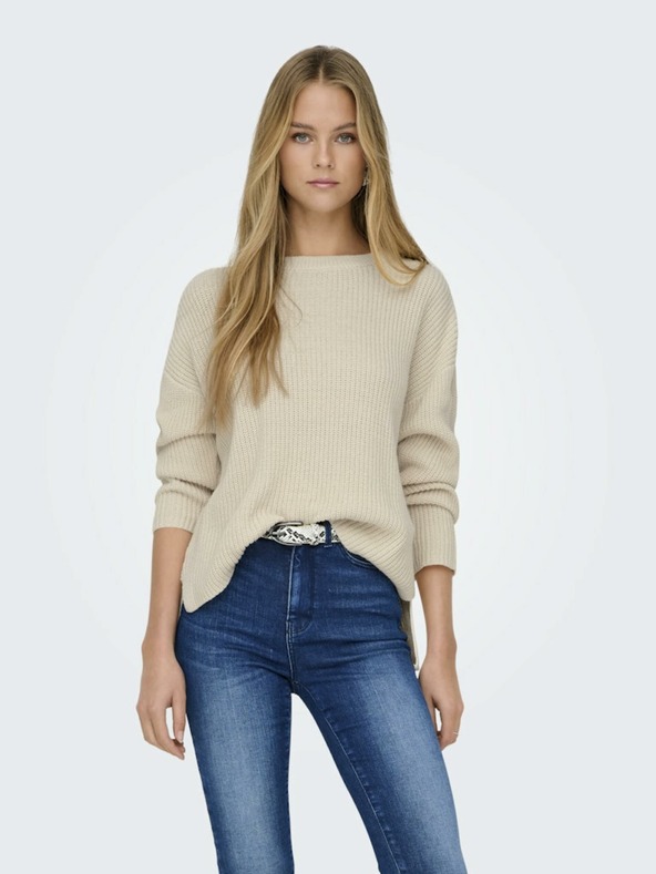 ONLY Pulover bej pentru femei ONLY Luna