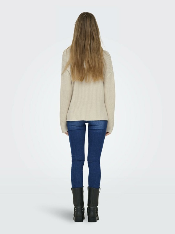 ONLY Pulover bej pentru femei ONLY Luna