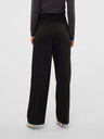 Vero Moda Pantaloni negri pentru femei cu picior lat Vero Moda Nila