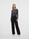Vero Moda Pantaloni negri pentru femei cu picior lat Vero Moda Nila