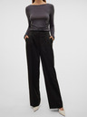 Vero Moda Pantaloni negri pentru femei cu picior lat Vero Moda Nila