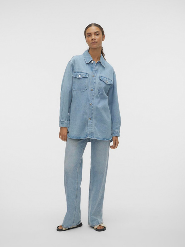 Vero Moda Cămașă din denim albastru deschis pentru femei Vero Moda Naya
