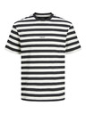 Jack & Jones Tricou cu dungi albe și negre pentru bărbați Jack & Jones