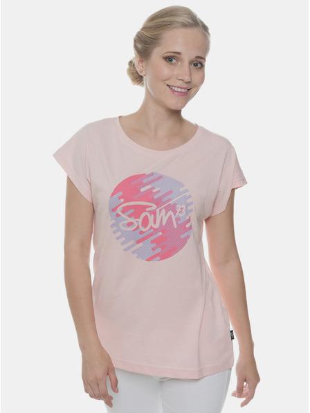 Sam 73 Tricou imprimat roz pentru femei SAM 73