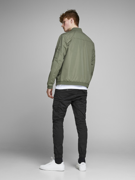 Jack & Jones Pantaloni negri cu croială conică Jack & Jones Paul