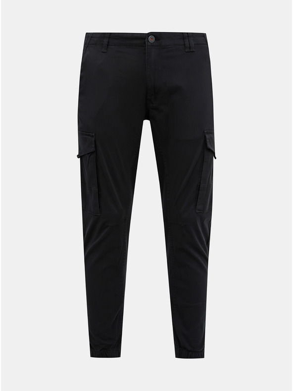 Jack & Jones Pantaloni negri cu croială conică Jack & Jones Paul