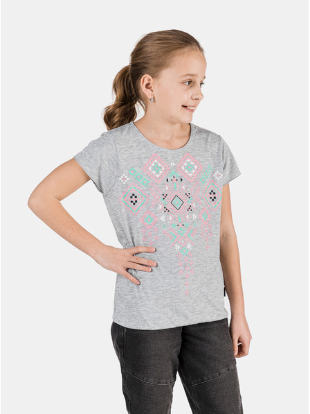 Sam 73 Tricou pentru fete gri deschis SAM 73