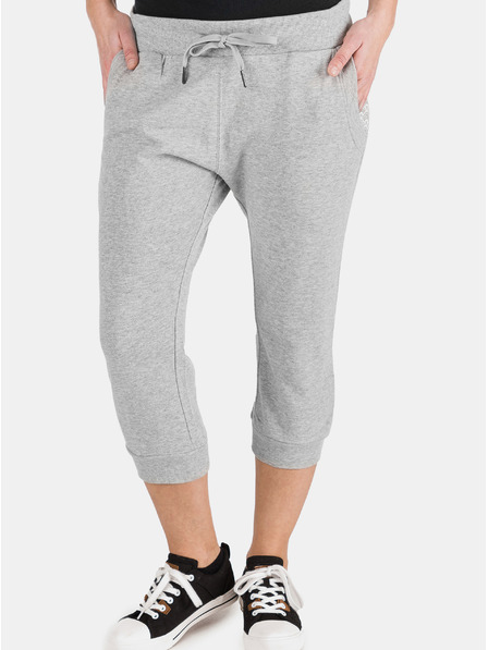 Sam 73 Pantaloni de trening 3/4 gri deschis pentru femei SAM 73