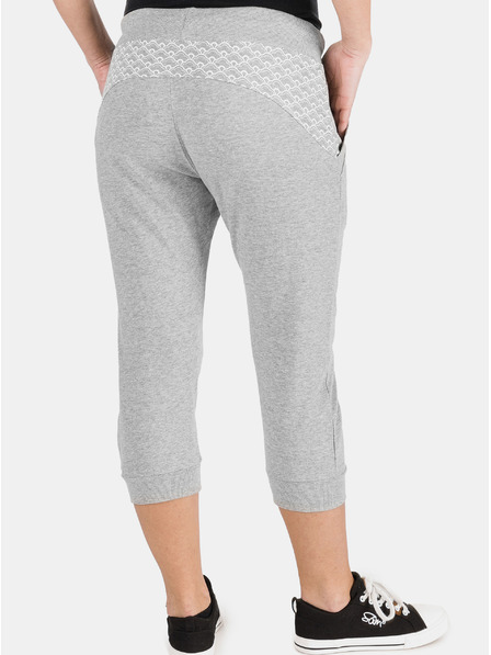Sam 73 Pantaloni de trening 3/4 gri deschis pentru femei SAM 73