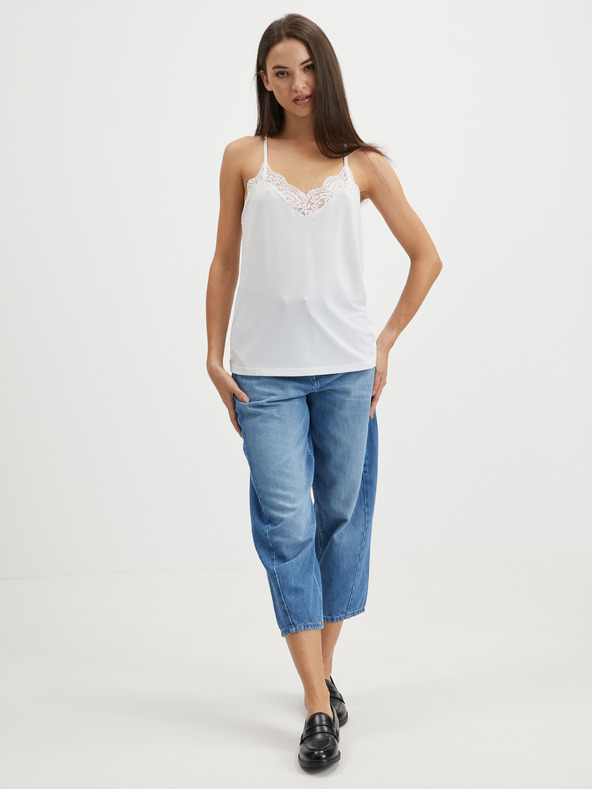 Vero Moda Top alb cu dantelă VERO MODA Ana