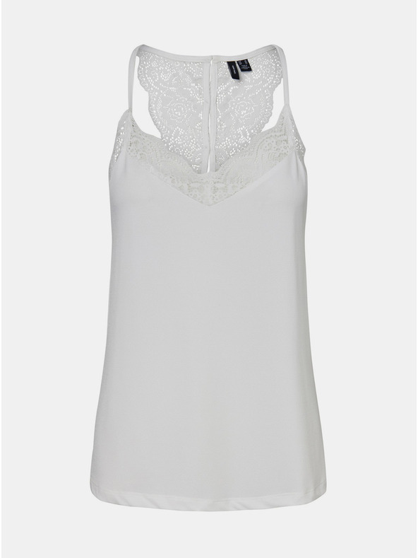 Vero Moda Top alb cu dantelă VERO MODA Ana