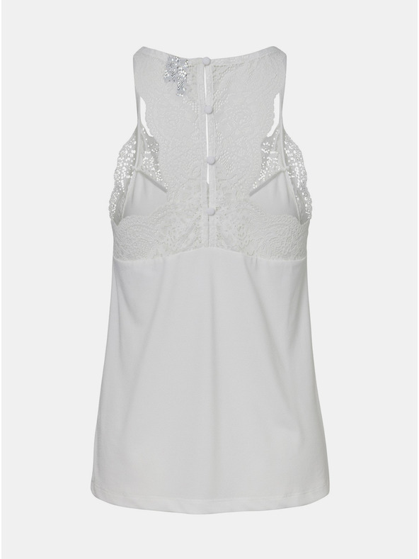 Vero Moda Top alb cu dantelă VERO MODA Ana