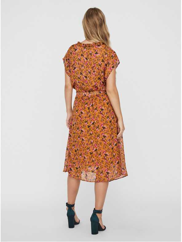 Vero Moda Bluza florala mustar VERO MODA Vilde