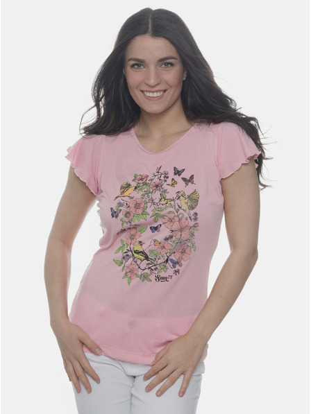 Sam 73 Tricou roz pentru femei SAM 73
