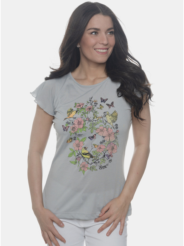 Sam 73 Tricou gri pentru femei SAM 73