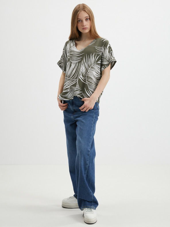 ONLY Bluză cu model kaki ONLY Augustina