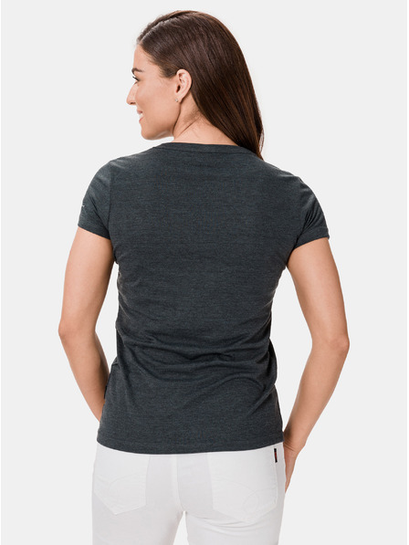 Sam 73 Tricou de damă gri închis imprimat cu SAM 73 Penny