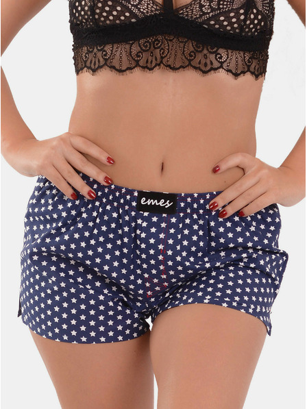Emes Emes pantaloni scurți albaștri cu steluțe