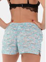 Emes Pantaloni scurți albastru deschis cu motive pentru femei Emes