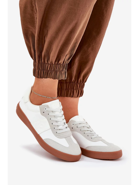 BIG STAR SHOES Adidași din pânză pentru femei Big Star – alb-gri