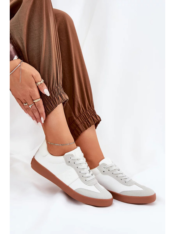 BIG STAR SHOES Adidași din pânză pentru femei Big Star – alb-gri