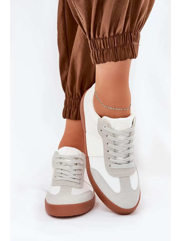 BIG STAR SHOES Adidași din pânză pentru femei Big Star – alb-gri