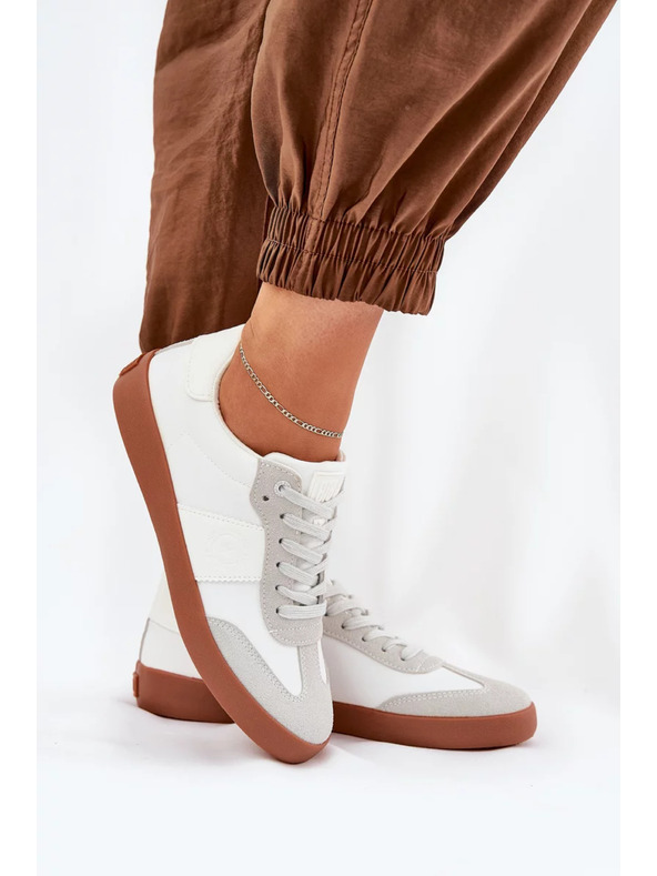 BIG STAR SHOES Adidași din pânză pentru femei Big Star – alb-gri