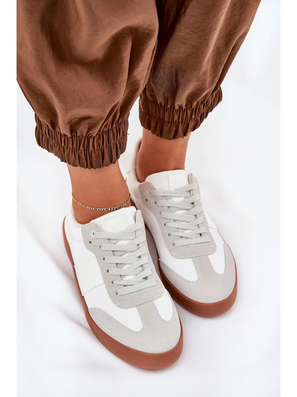 BIG STAR SHOES Adidași din pânză pentru femei Big Star – alb-gri