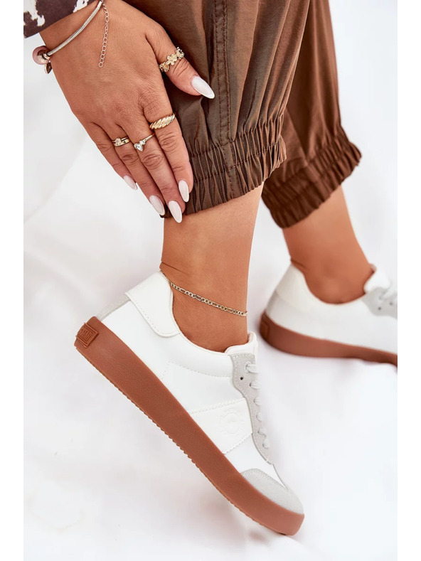 BIG STAR SHOES Adidași din pânză pentru femei Big Star – alb-gri