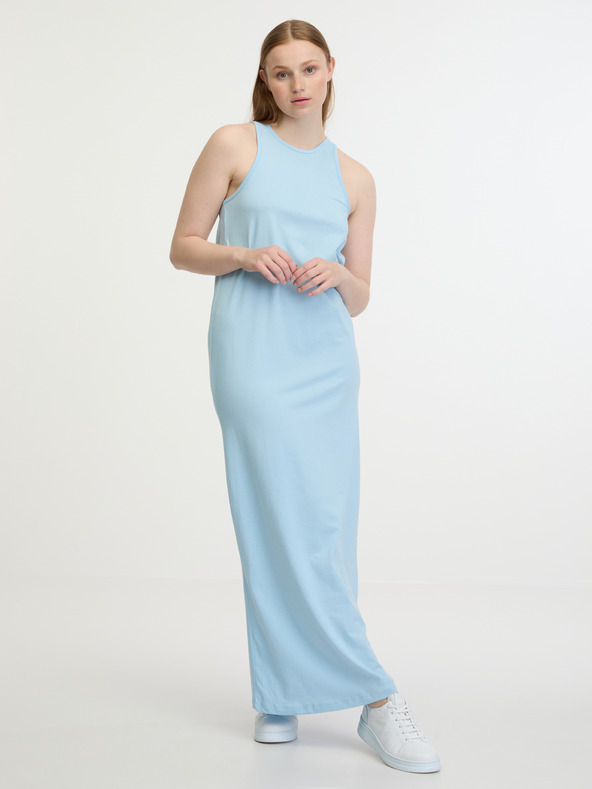 ONLY Rochie maxi basic albastru deschis pentru femei ONLY May