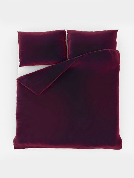 Kvalitex Lenjerie de pat franceză din satin LUXURY COLLECTION 1+2, 240x200, 70x90cm bordo Kvalitex