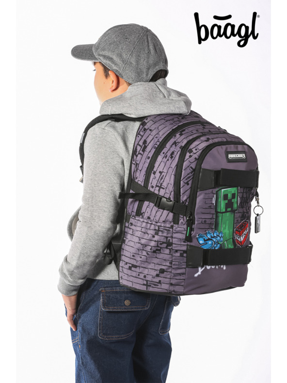 BAAGL  Rucsac școlar BAAGL Skate Minecraft TNT