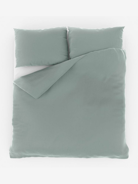 Kvalitex Lenjerie de pat franceză din muselină 240x220, 70x90cm verde deschis Kvalitex