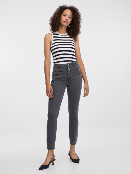 Orsay Blugi skinny de damă gri închis ORSAY