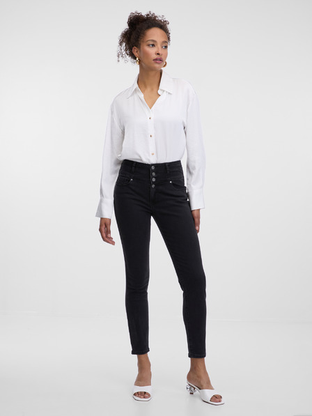 Orsay Blugi skinny fit negri pentru femei ORSAY