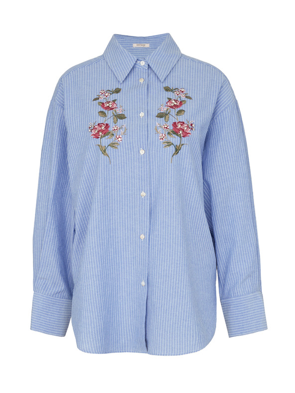 Orsay Cămașă deschisă la culoare pentru femei cu broderie ORSAY