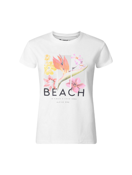 ALPINE PRO Tricou din bumbac pentru femei ALPINE PRO SUMEKA alb variantă pc