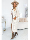 numoco Cardigan - pulover lung cu buzunare - bej