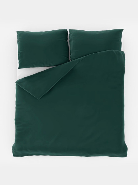 Kvalitex Lenjerie de pat franceză satinată LUXURY COLLECTION 1+2, 220x200, 70x90cm verde închis