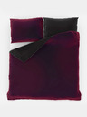 Kvalitex Lenjerie de pat din satin LUXURY COLLECTION 140x200, 70x90cm roșu-vin / negru Kvalitex