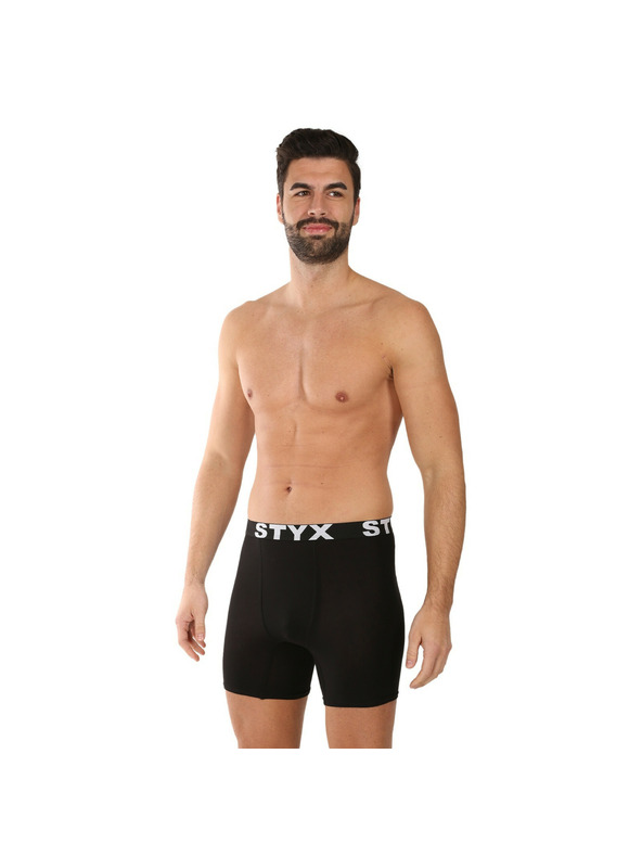Styx Boxeri sport pentru bărbați Styx long, elastic negru