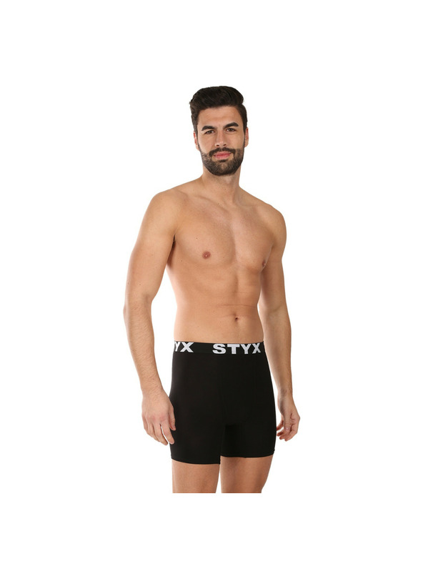 Styx Boxeri sport pentru bărbați Styx long, elastic negru