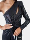 Edoti Rochie maxi strălucitoare GRACE - negre