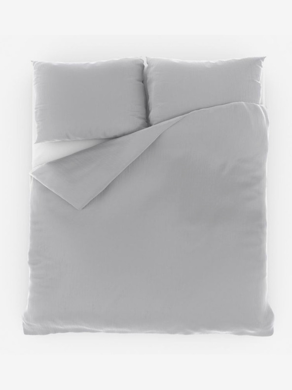 Kvalitex Lenjerie de pat franceză din muselină 240x200, 70x90cm gri deschis Kvalitex