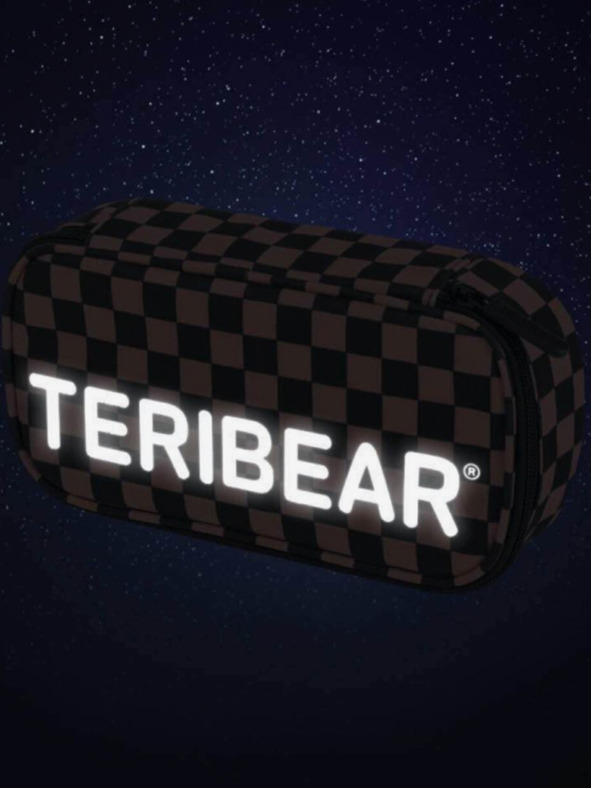 BAAGL  Geantă creioane școlară neagră skate teribear Baagl