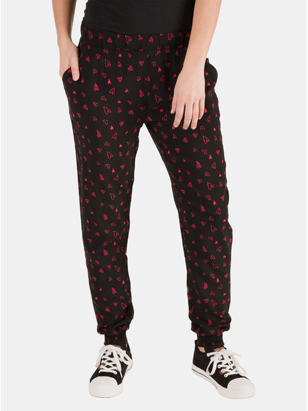 Sam 73 Pantaloni sport negri pentru femei cu model SAM 73